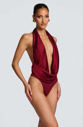 Eleni Bodysuit - Burgundy Ryvelle