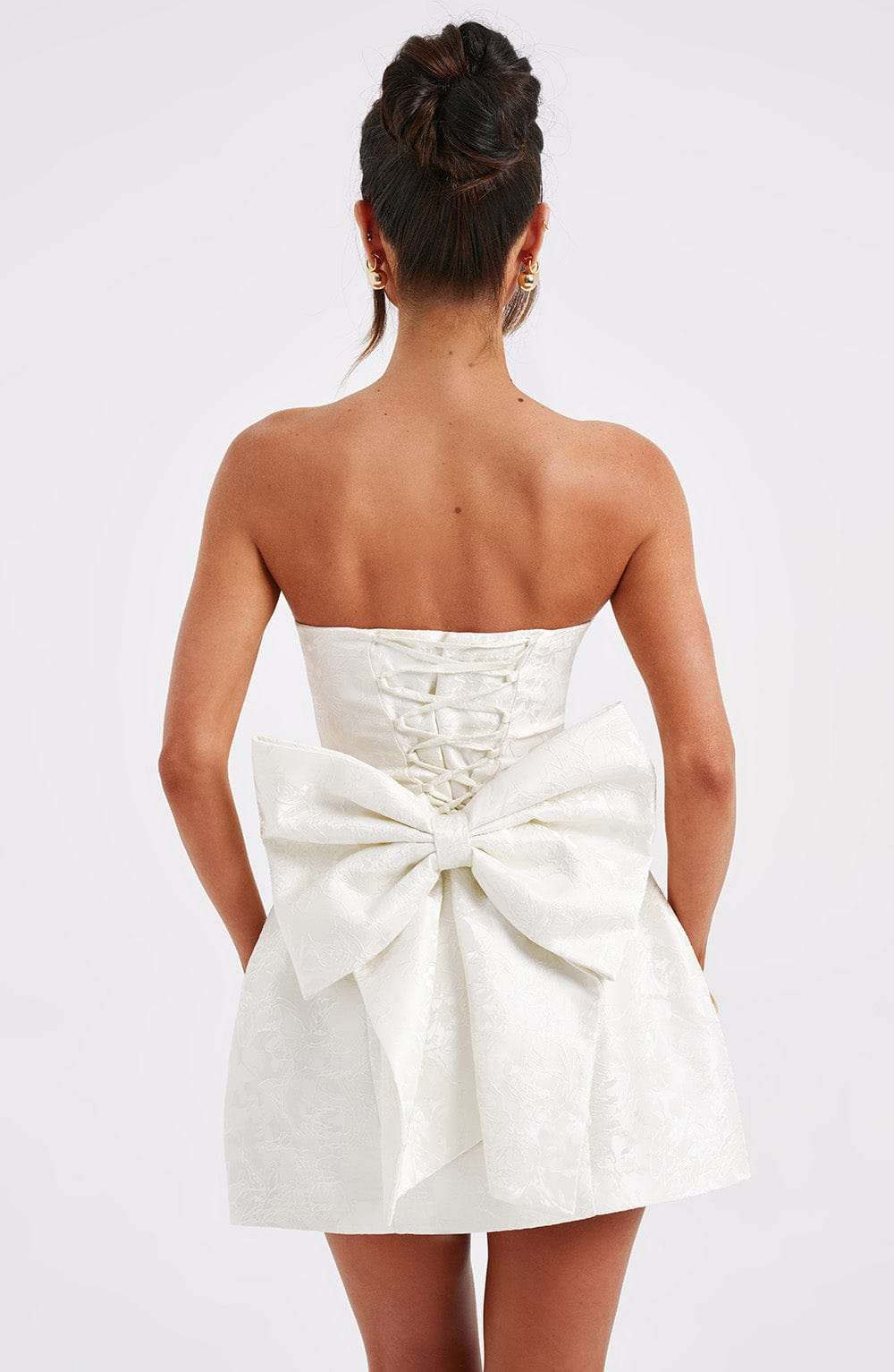 Elenora Mini Dress - Ivory Ryvelle