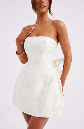 Elenora Mini Dress - Ivory Ryvelle