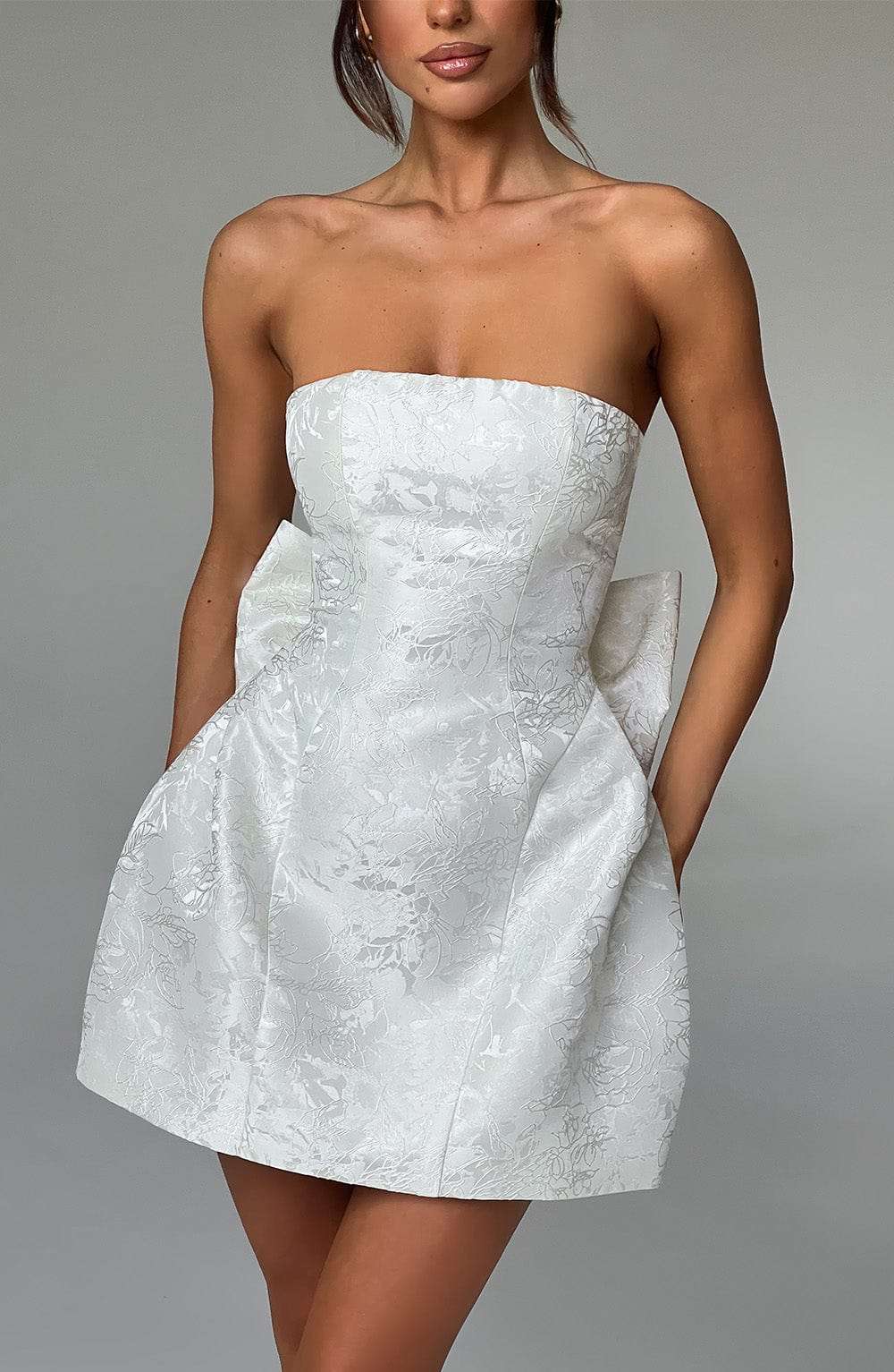 Elenora Mini Dress - Ivory Ryvelle