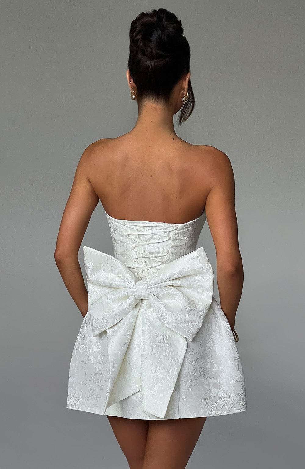 Elenora Mini Dress - Ivory Ryvelle