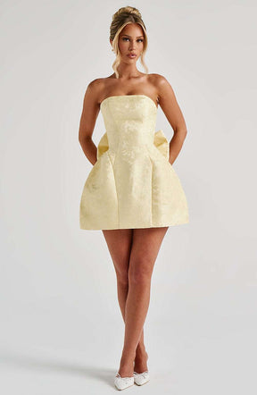 Elenora Mini Dress - Lemon Ryvelle