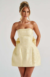 Elenora Mini Dress - Lemon Ryvelle