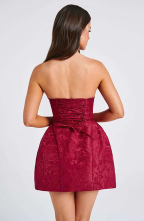Elenora Mini Dress - Red Ryvelle