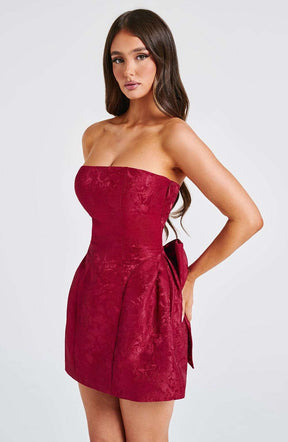 Elenora Mini Dress - Red Ryvelle