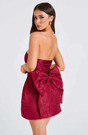 Elenora Mini Dress - Red Ryvelle