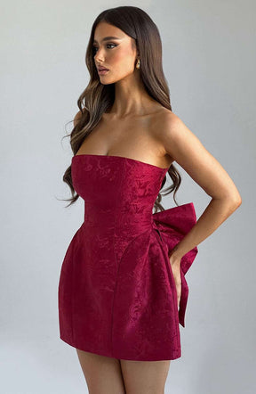 Elenora Mini Dress - Red Ryvelle