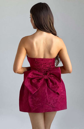 Elenora Mini Dress - Red Ryvelle