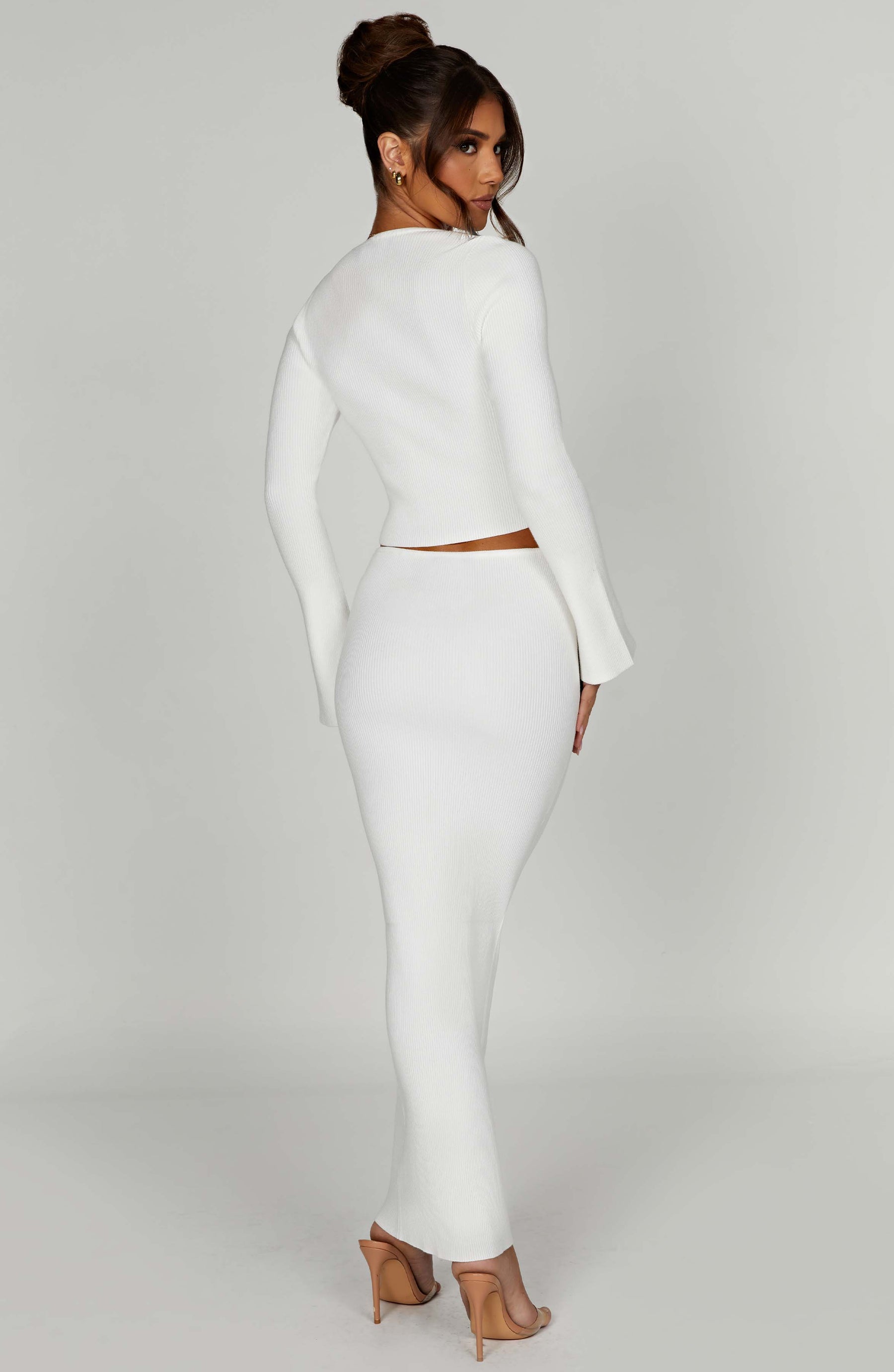 Elia Maxi Skirt - White Ryvelle