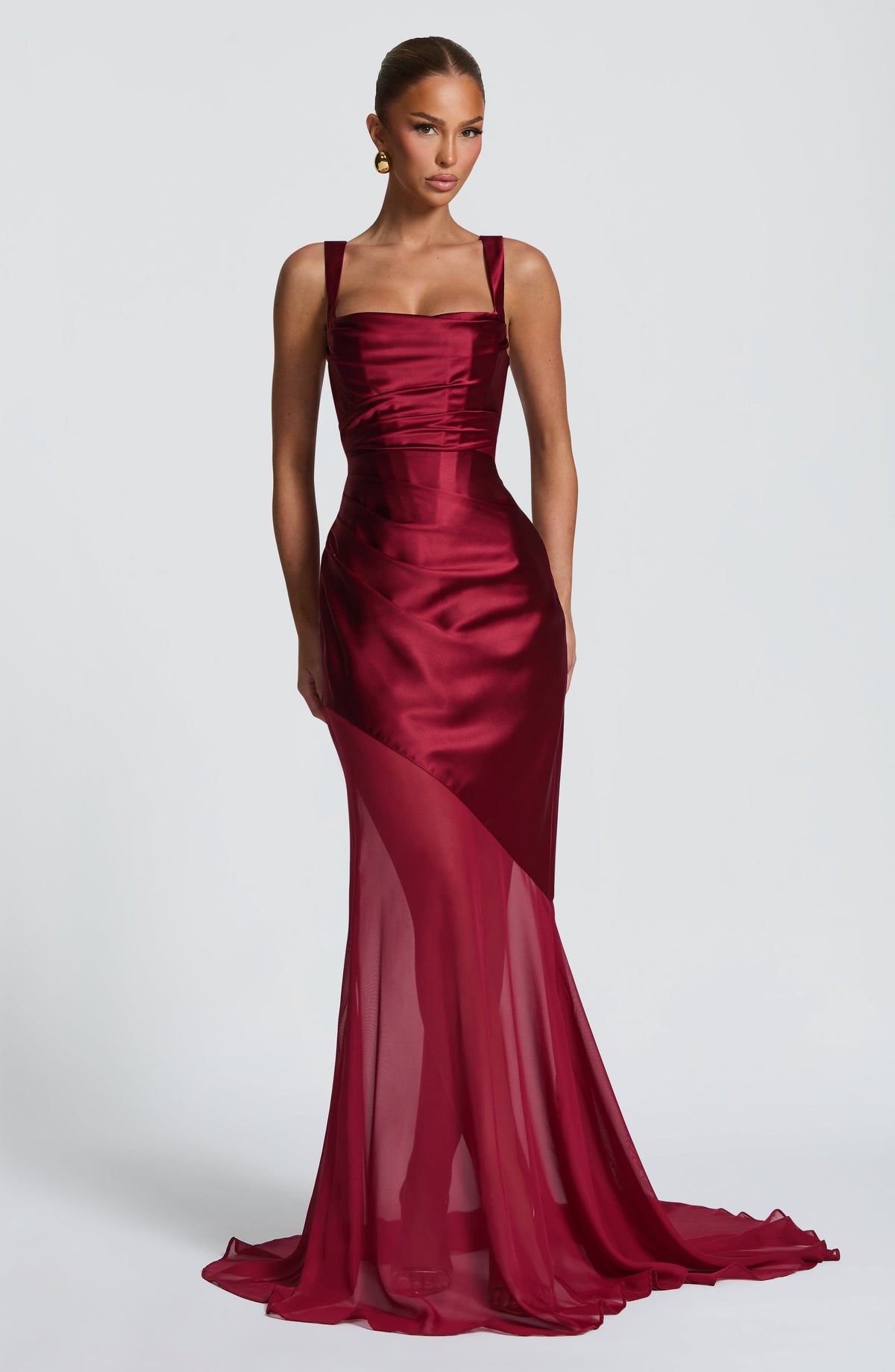 Eliza Gown - Burgundy Ryvelle
