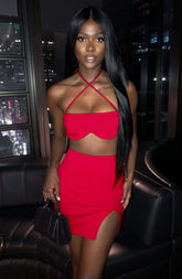 Eliza Mini Skirt - Red Ryvelle