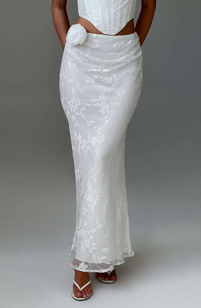Elizabeth Maxi Skirt - Ivory Ryvelle