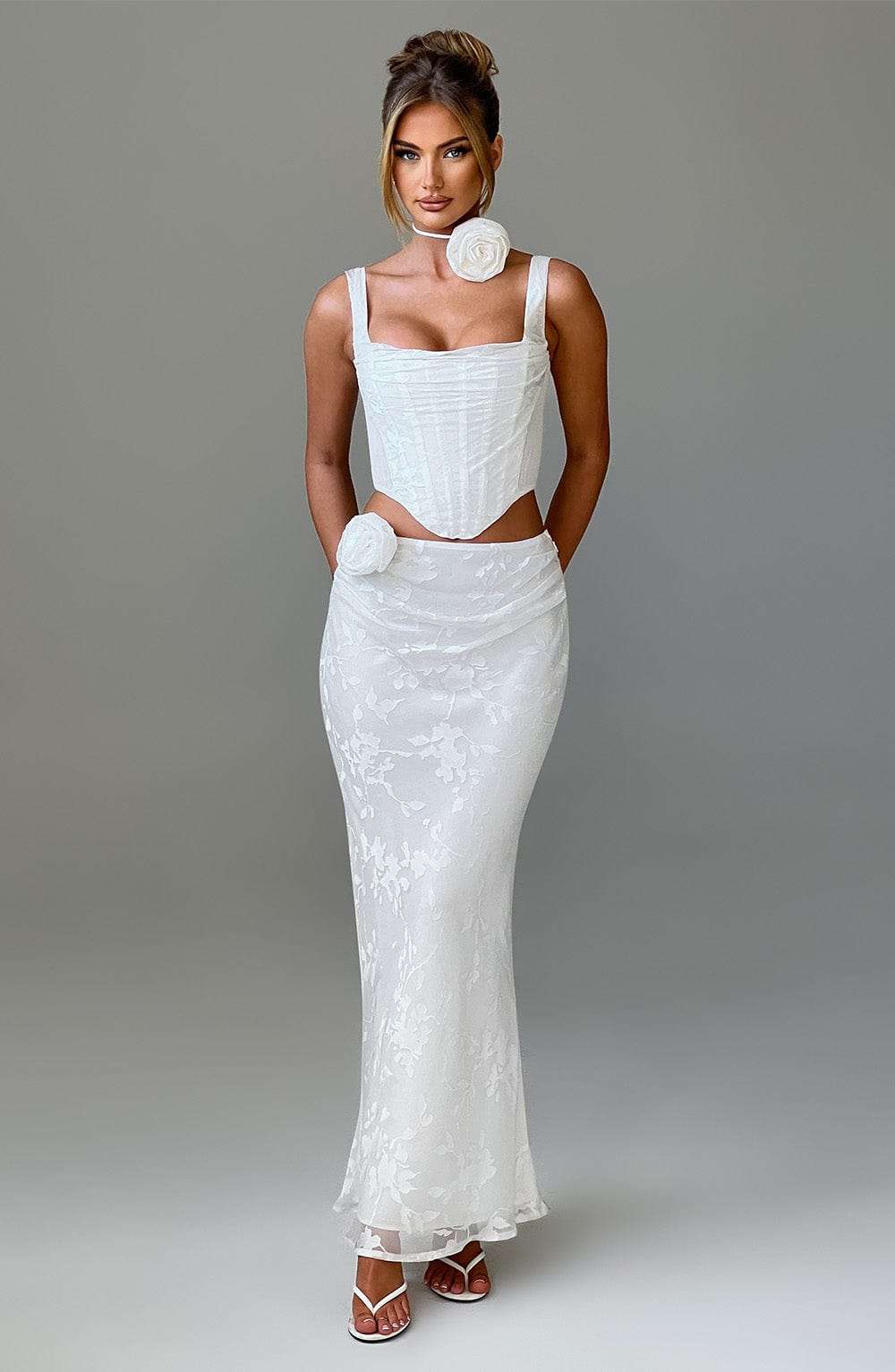 Elizabeth Maxi Skirt - Ivory Ryvelle