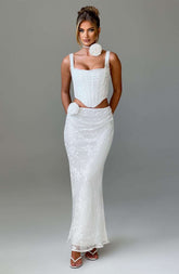 Elizabeth Maxi Skirt - Ivory Ryvelle
