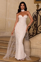 Ellie Lace Neck Veil - Ivory Ryvelle