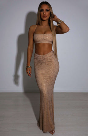 Eloise Maxi Skirt - Bronze Ryvelle