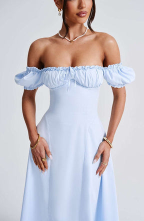 Elora Midi Dress - Blue Ryvelle
