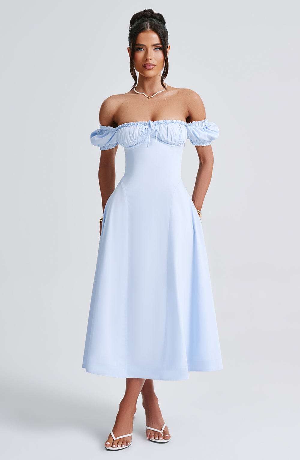 Elora Midi Dress - Blue Ryvelle