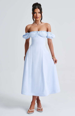 Elora Midi Dress - Blue Ryvelle