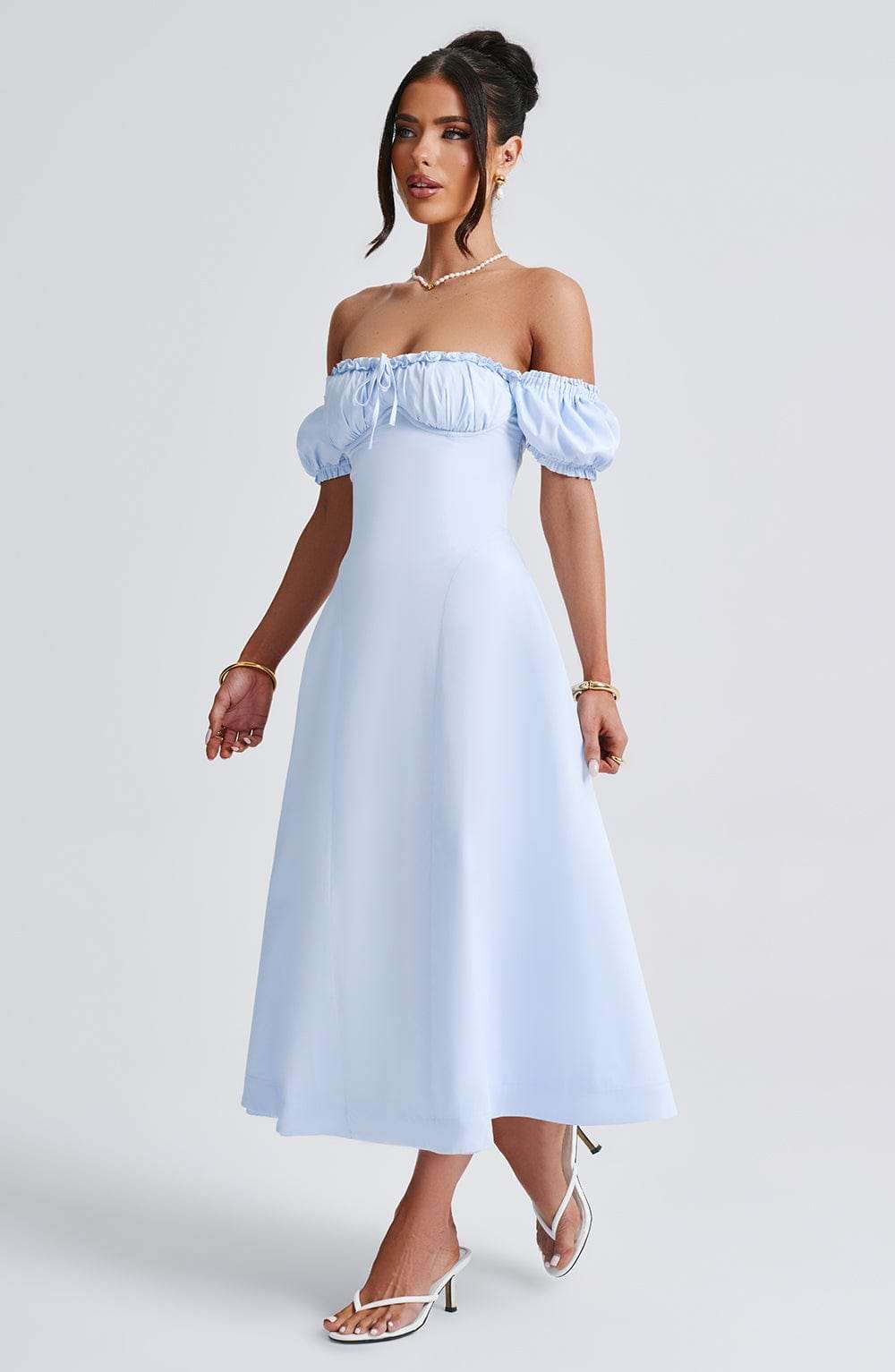 Elora Midi Dress - Blue Ryvelle