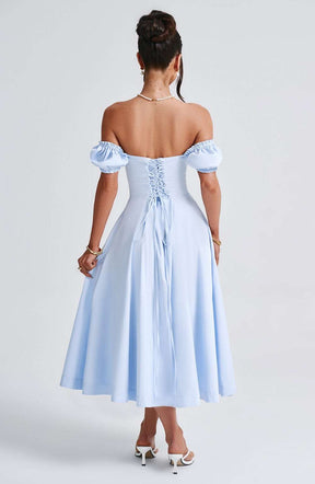 Elora Midi Dress - Blue Ryvelle