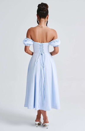 Elora Midi Dress - Blue Ryvelle