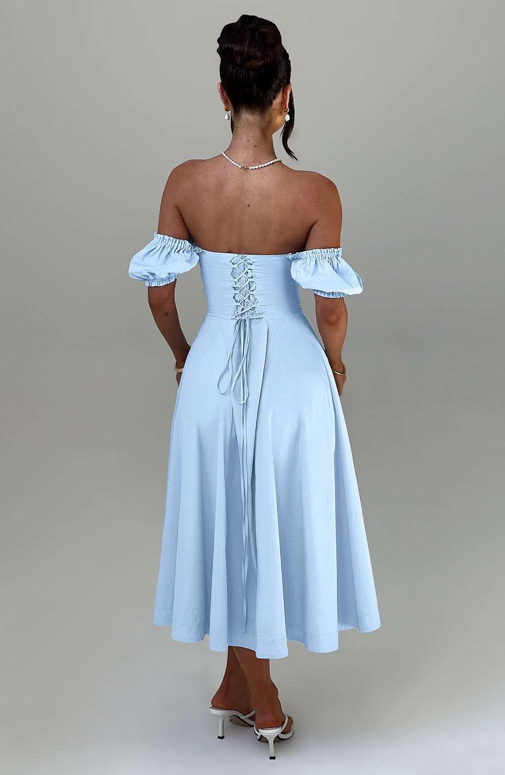 Elora Midi Dress - Blue Ryvelle