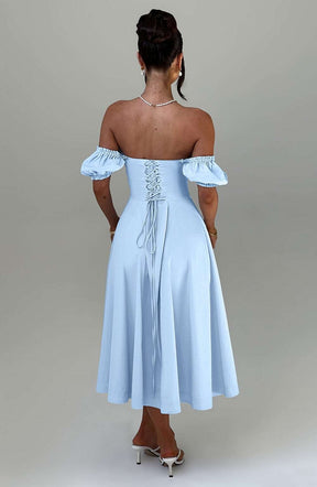 Elora Midi Dress - Blue Ryvelle