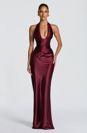 Elowen Maxi Dress - Cherry Lacquer Ryvelle