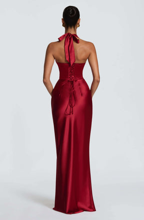 Elowen Maxi Dress - Deep Red Ryvelle