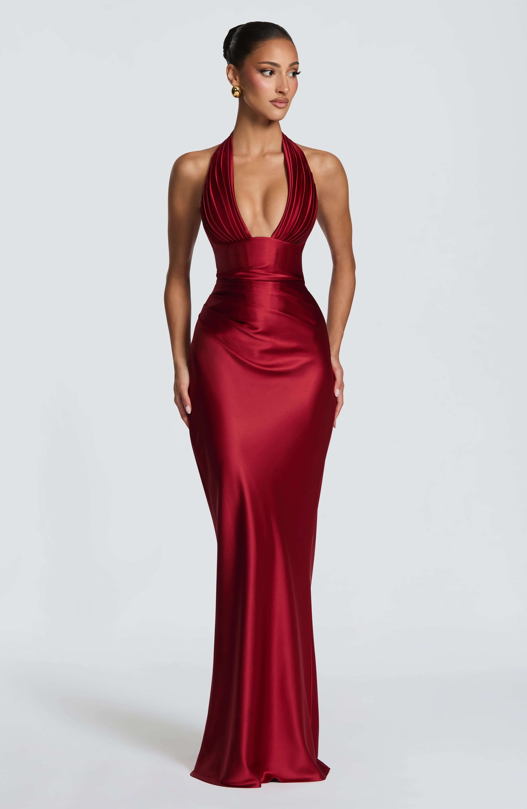 Elowen Maxi Dress - Deep Red Ryvelle