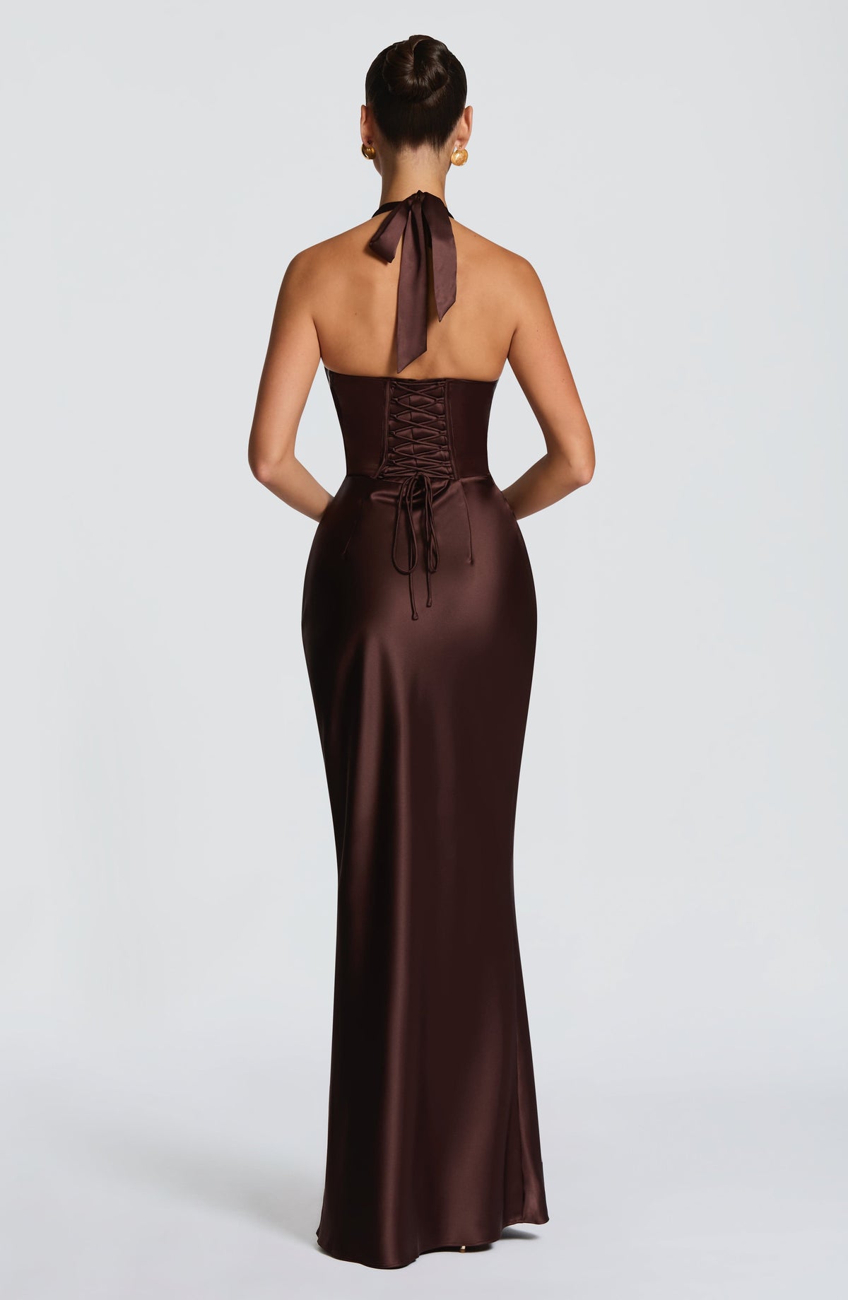 Elowen Maxi Dress - Plum Brown Ryvelle