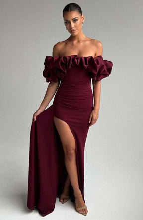 Elsie Maxi Dress - Cherry Lacquer Ryvelle