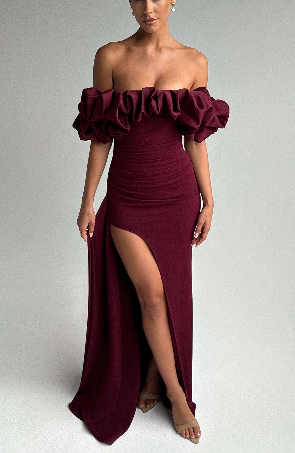 Elsie Maxi Dress - Cherry Lacquer Ryvelle