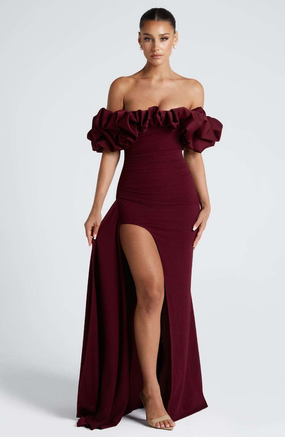 Elsie Maxi Dress - Cherry Lacquer Ryvelle