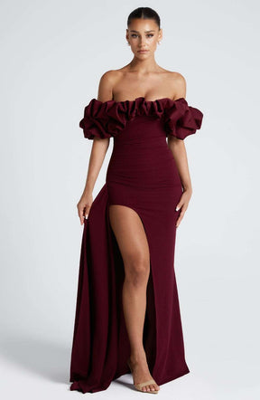 Elsie Maxi Dress - Cherry Lacquer Ryvelle