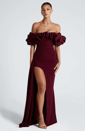Elsie Maxi Dress - Cherry Lacquer Ryvelle