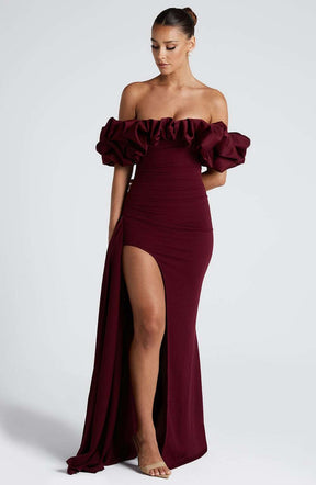 Elsie Maxi Dress - Cherry Lacquer Ryvelle