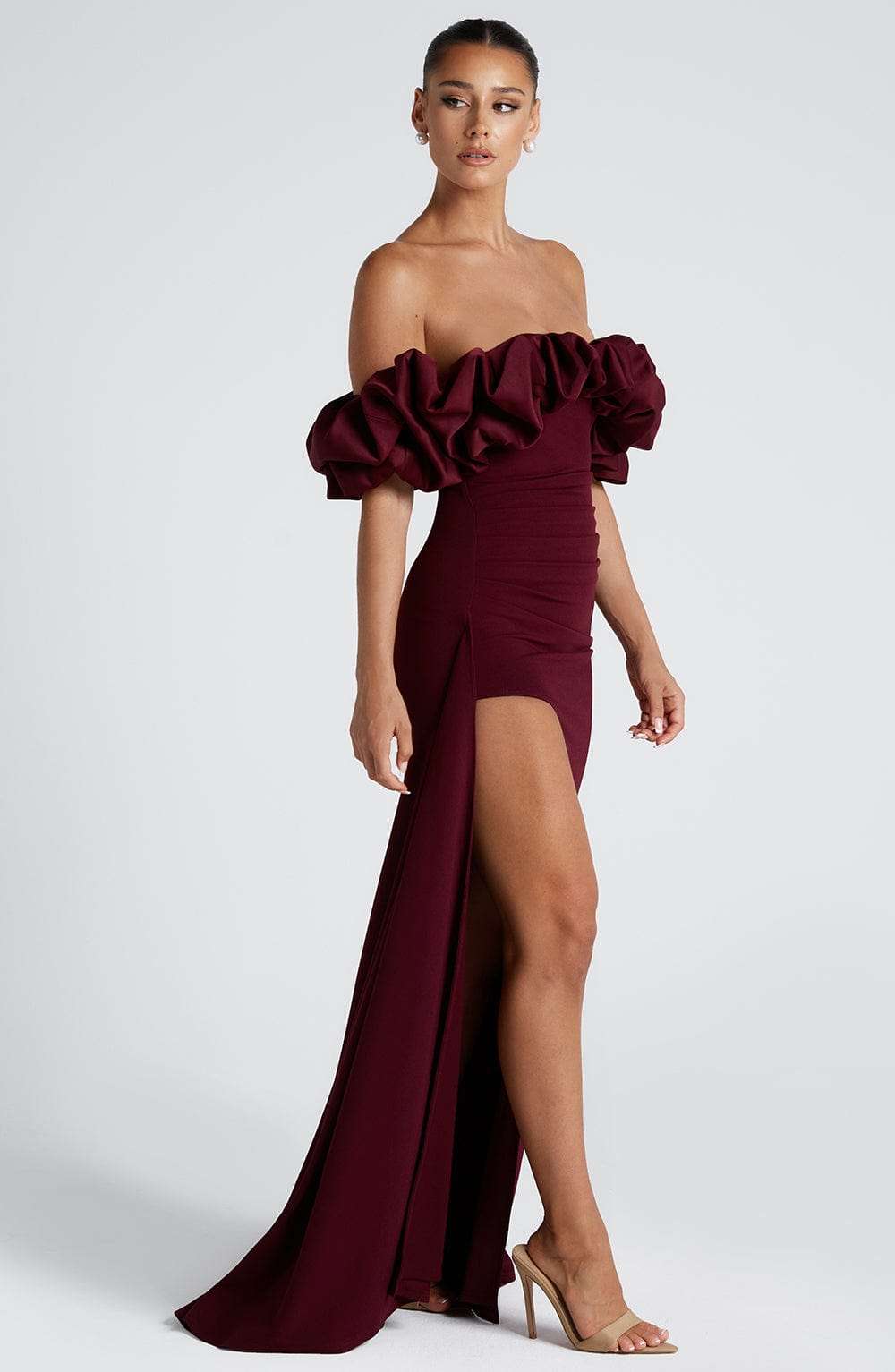 Elsie Maxi Dress - Cherry Lacquer Ryvelle