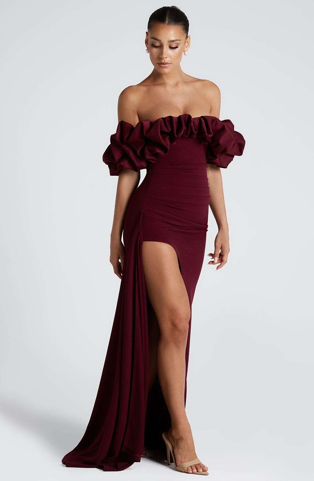 Elsie Maxi Dress - Cherry Lacquer Ryvelle