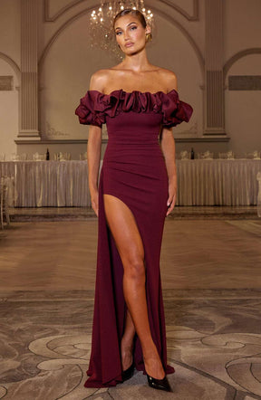 Elsie Maxi Dress - Cherry Lacquer Ryvelle