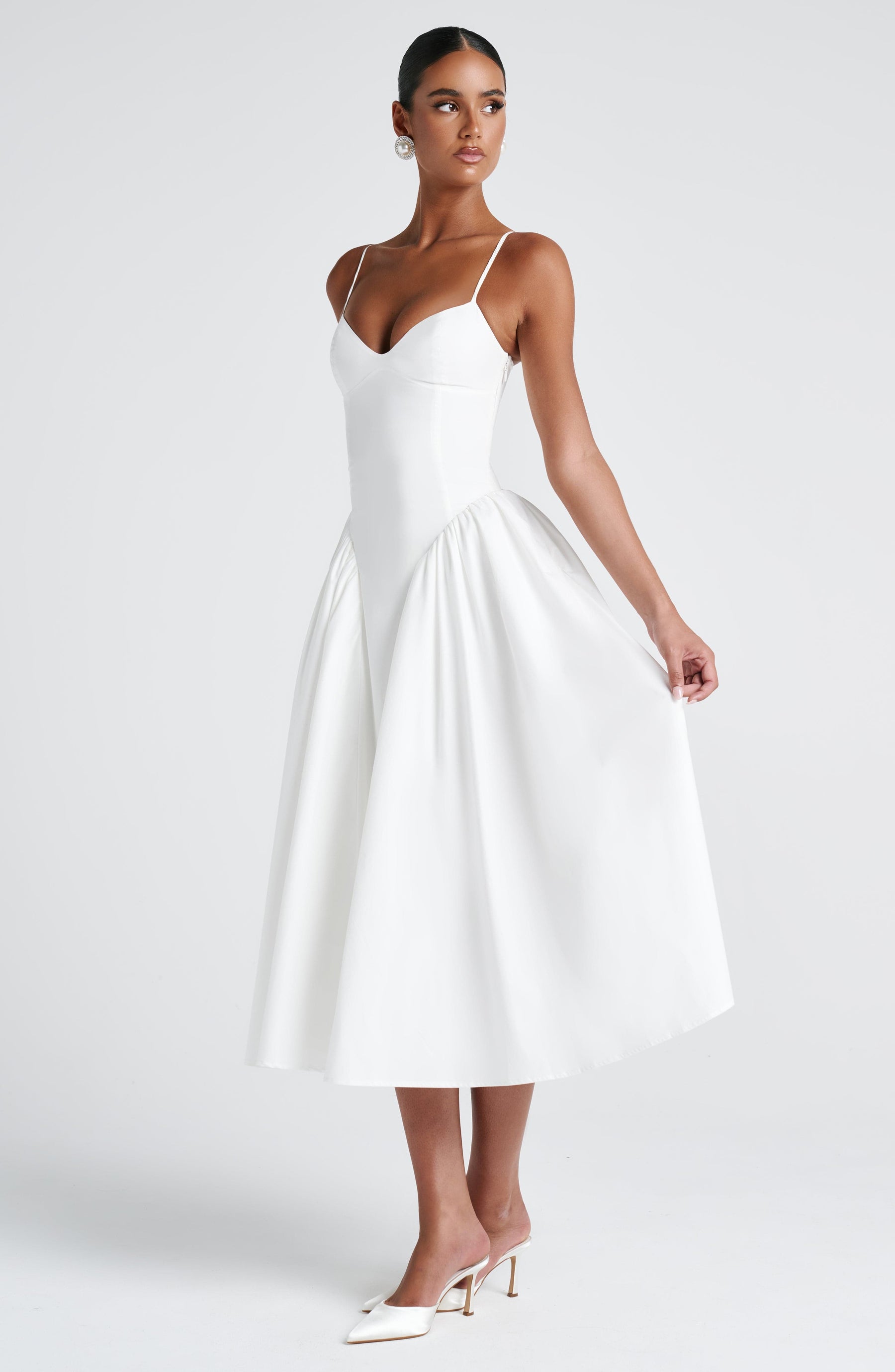 Emerson Midi Dress - Ivory Ryvelle
