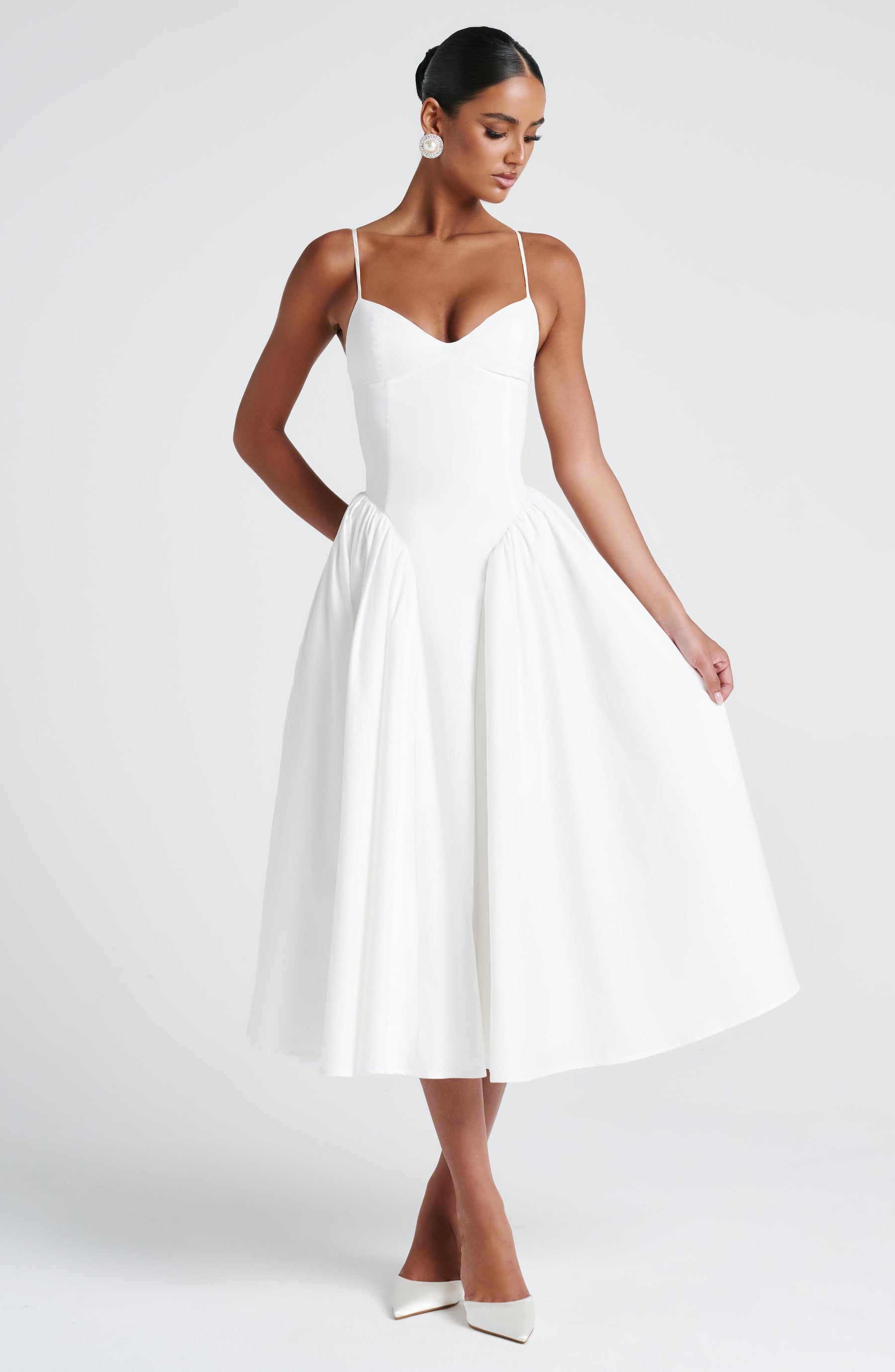 Emerson Midi Dress - Ivory Ryvelle