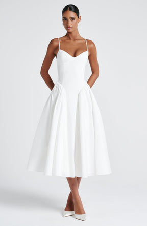 Emerson Midi Dress - Ivory Ryvelle