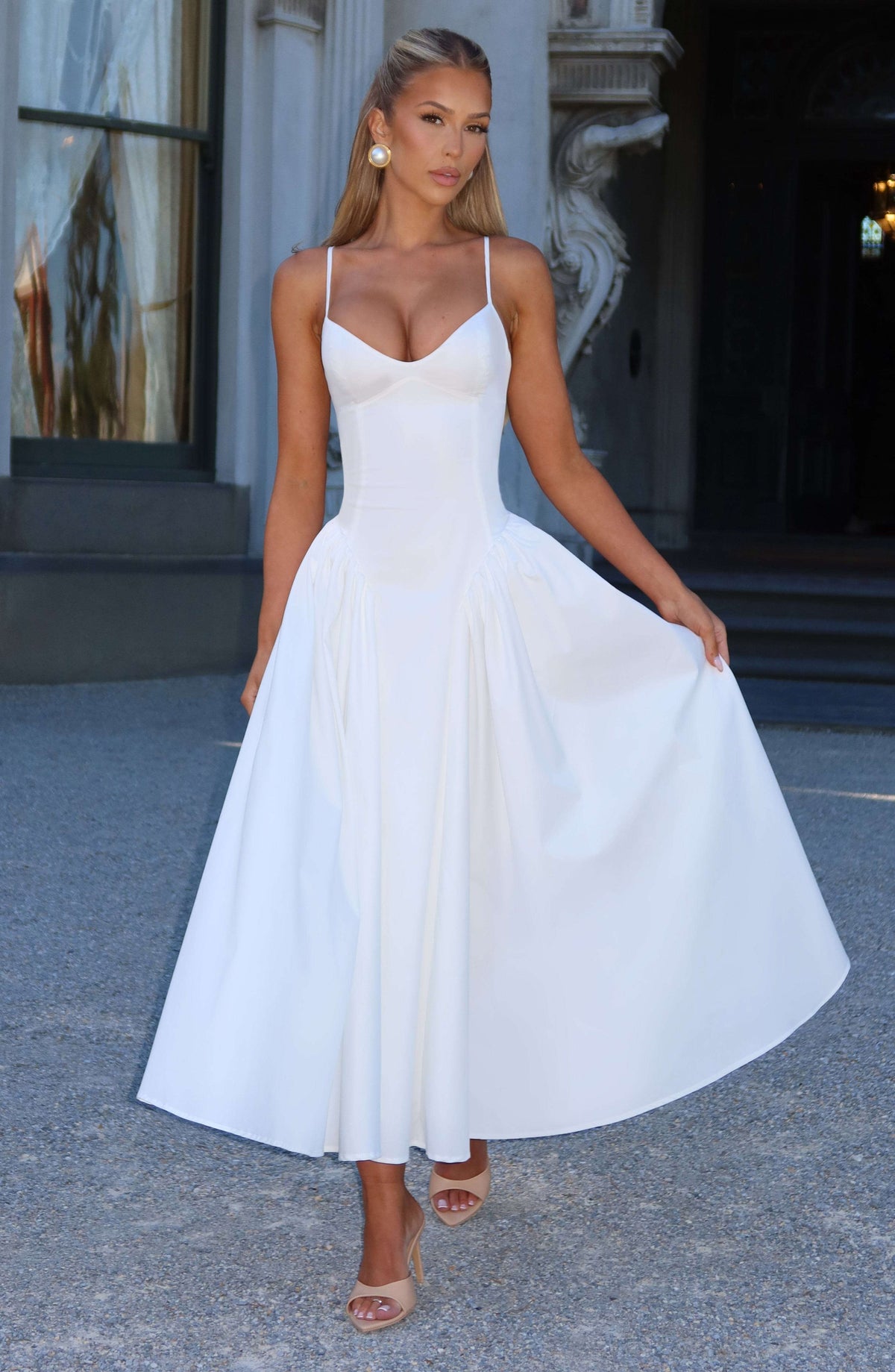 Emerson Midi Dress - Ivory Ryvelle