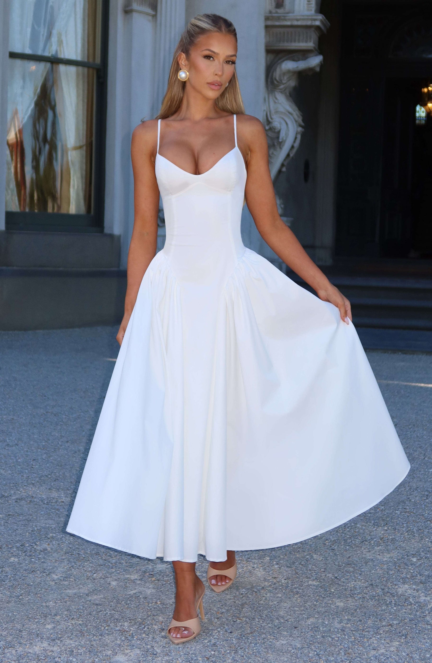 Emerson Midi Dress - Ivory Ryvelle
