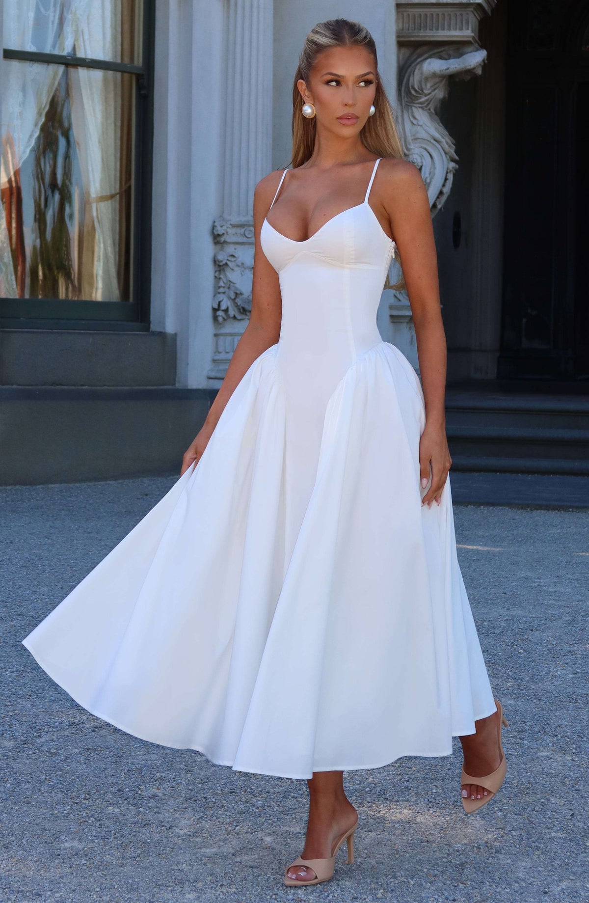Emerson Midi Dress - Ivory Ryvelle