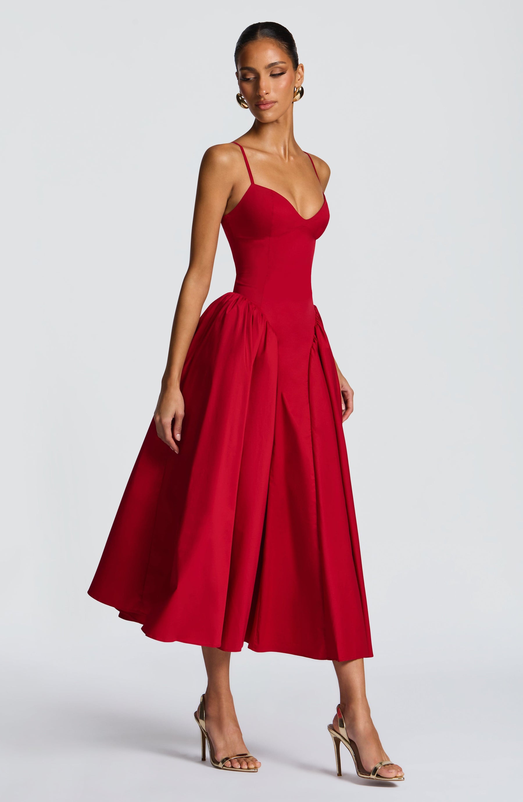 Emerson Midi Dress - Red Ryvelle