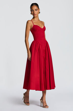 Emerson Midi Dress - Red Ryvelle