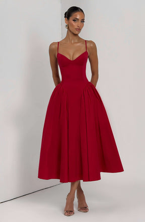 Emerson Midi Dress - Red Ryvelle